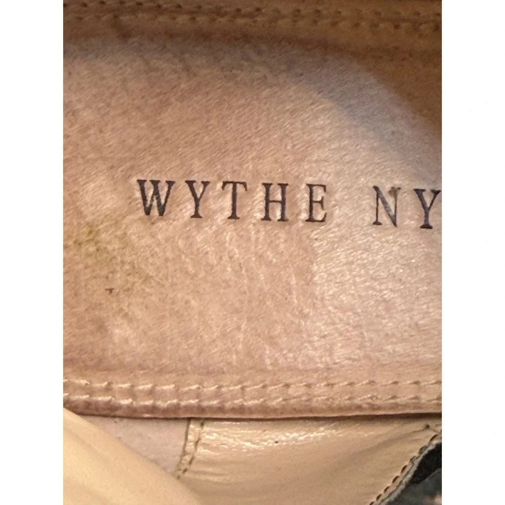 Wythe NY Ingrid Ankle Booties‎ Women 7 Black Leather Snake Texture Streetwear